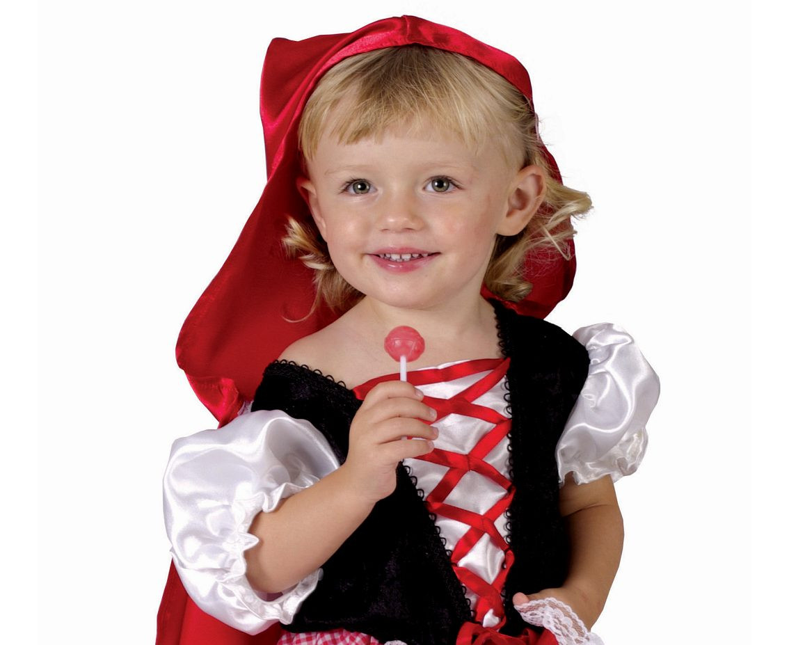 Role play-set for child Red Hood (dress with apron, hooded cape), size 92/104 cm